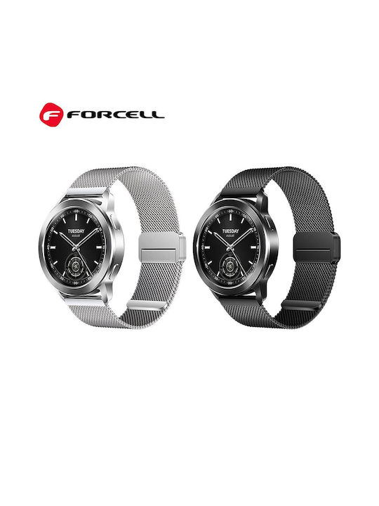 Forcell Strap To Samsung Galaxy Watch F-design Fs11 Magnetic Steel 22mm Black