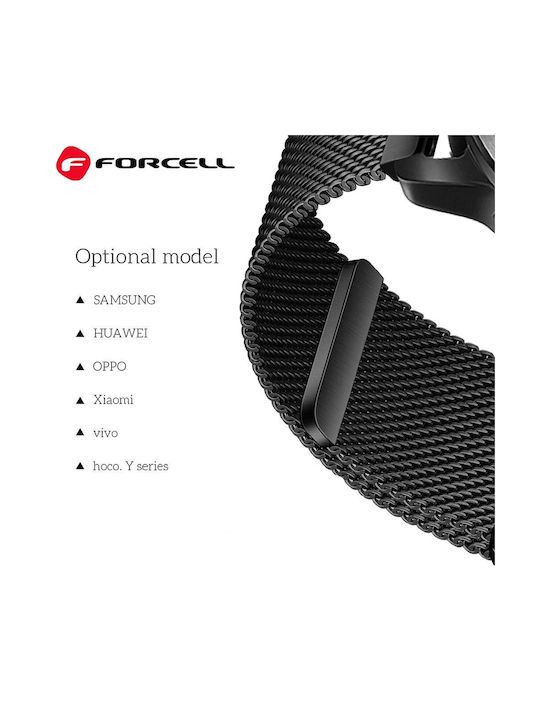 Forcell Strap To Samsung Galaxy Watch F-design Fs11 Magnetic Steel 22mm Black