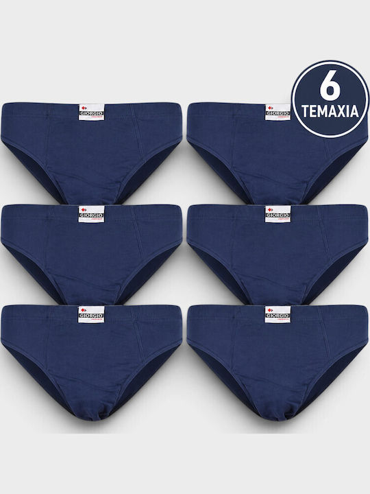 Men's Blue Printed Slips 6 Pack