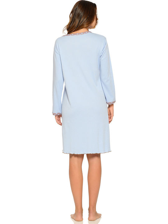 Clio Lingerie Maternity & Breastfeeding Nightgown Light Blue