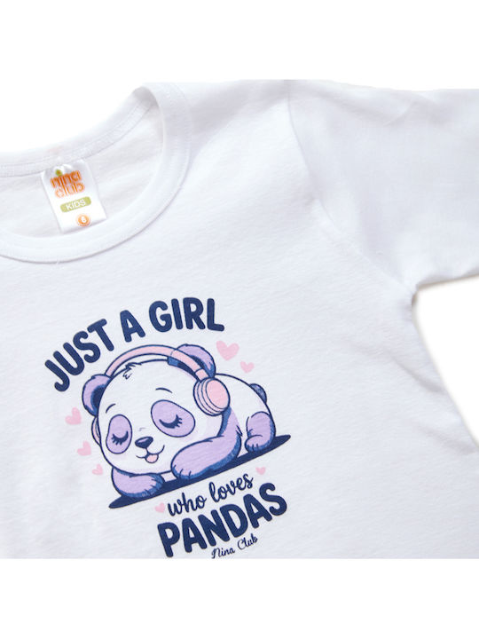 Nina Club Kids' Short-Sleeved White Undershirt