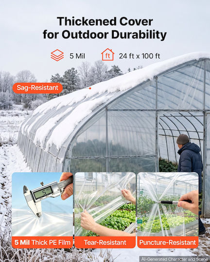Vevor PEWSM5MILPEBDXZ32001V0 Greenhouse Cover