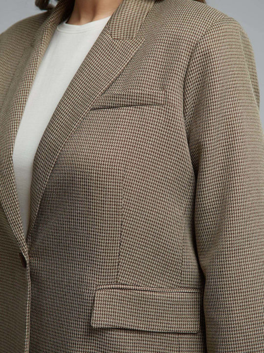 Mat Fashion Дамско Сако Кафяво 8603.4026.N-brown