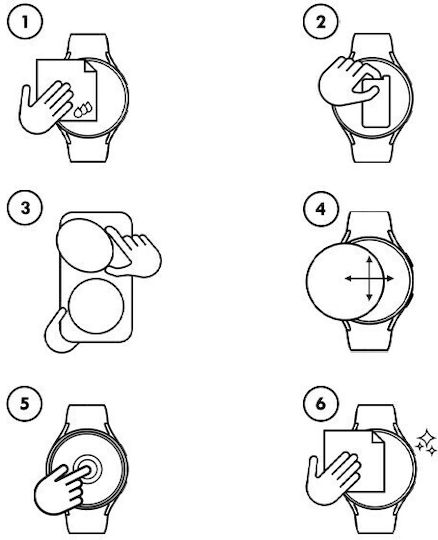 Set 2 Grizzglass Paperscreen Protective Films Compatible Samsung Galaxy Watch 7 44mm Transparent