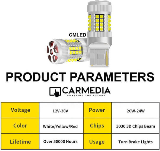 Autolampen Led Carmedia Cmled T20d 40smd