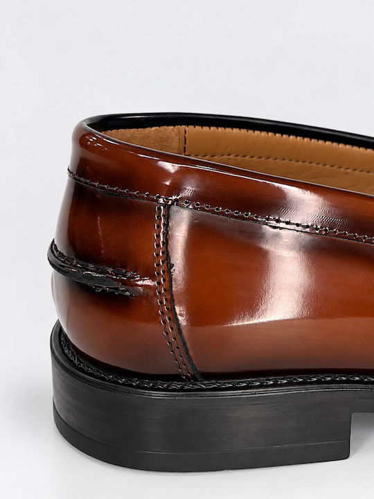 Δερμάτινα Ανδρικά Loafers σε Καφέ Χρώμα