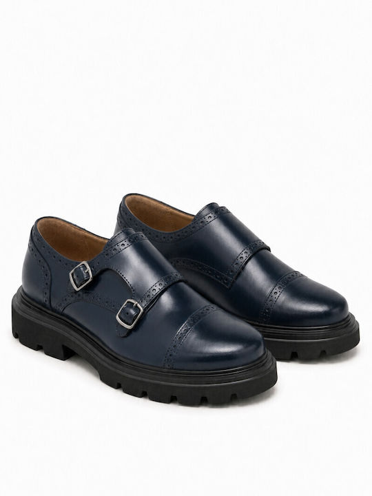 Mocasini Loafers Bărbătești din Piele Albastre