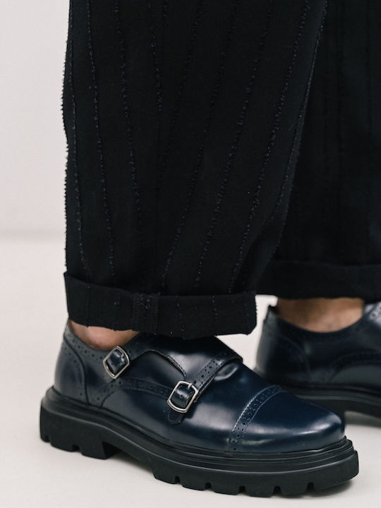 Mocasini Loafers Bărbătești din Piele Albastre
