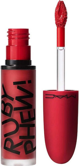 M.A.C Powder Kiss Ruby's Crew Υγρό Κραγιόν Velvet Ruby's Crew Ruby Boo 5ml