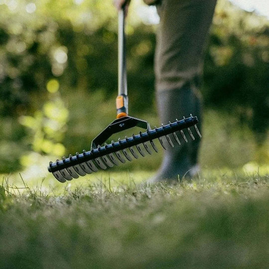 Fiskars 1080679 Lawn Aerator Rake with Handle