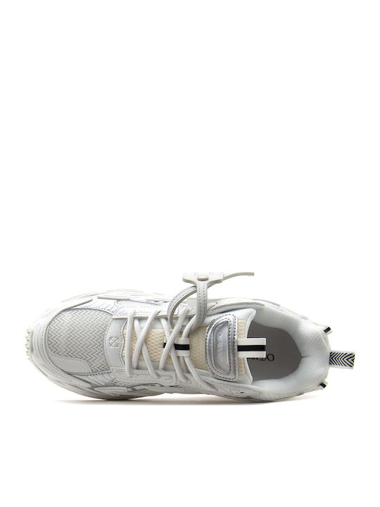 Men's Sneakers Silver-White