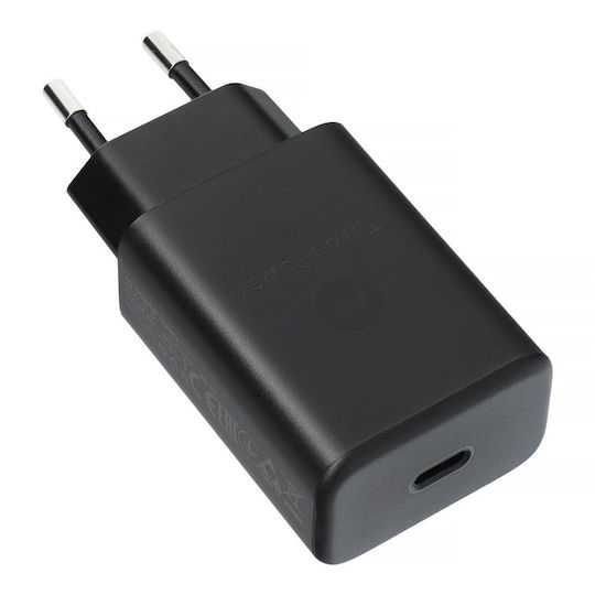 Motorola Φορτιστής Χωρίς Καλώδιο με Θύρα USB-C 15W Quick Charge 4.0 Μαύρος (SC-32)