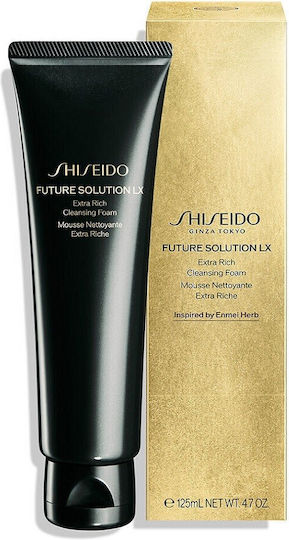 Shiseido Future Solution Lx Extra Rich Gesichtsreiniger Schaumstoff mit Feuchtigkeitsspendender & Kontrolle der Fettigkeit Wirkung 125ml