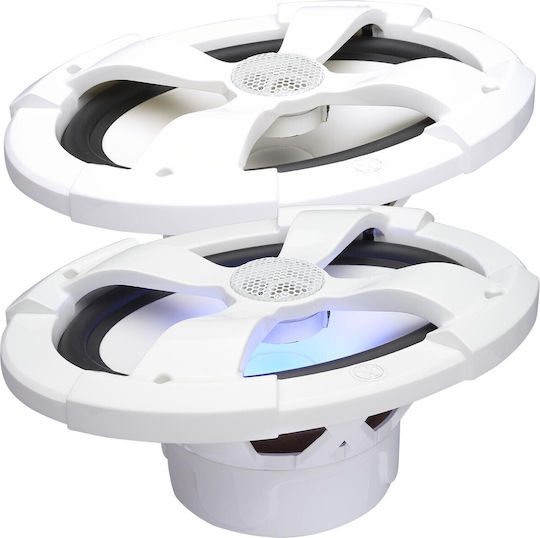 PowerBass Set Marine-Lautsprecher 6x9" mit 120W RMS Weiß
