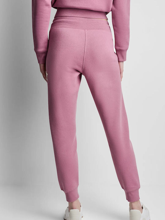 Παντελόνι Φόρμας με Λάστιχο Fleece Ροζ