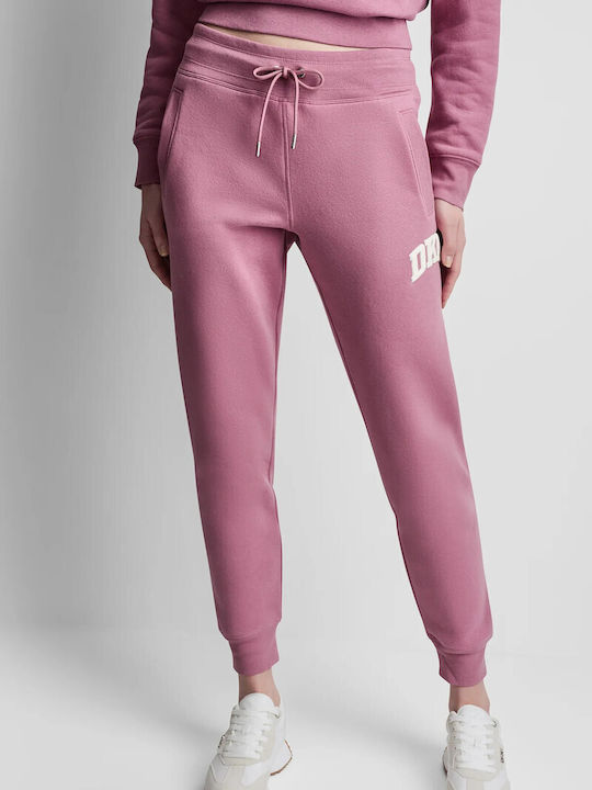 Παντελόνι Φόρμας με Λάστιχο Fleece Ροζ