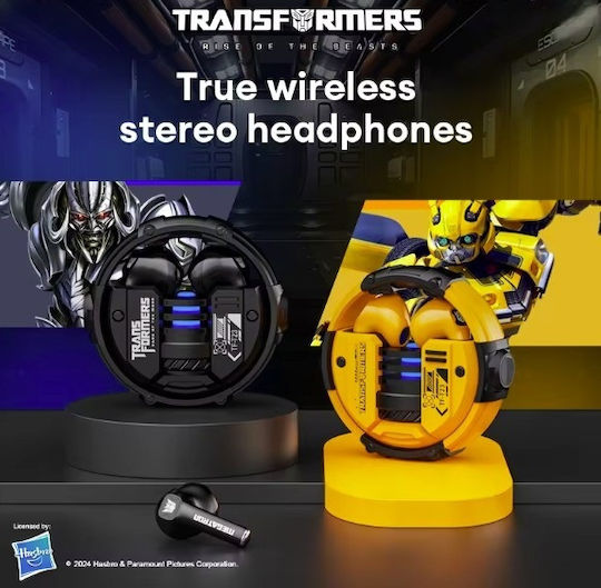 The Transformers TF-T23 In-ear Bluetooth Handsfree Căști cu Carcasă de Încărcare Galben