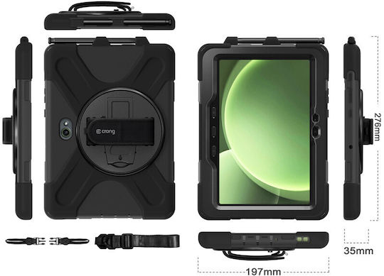 Crong Flip Cover Dauerhafte Schwarze (Galaxy Tab Active5 Pro)