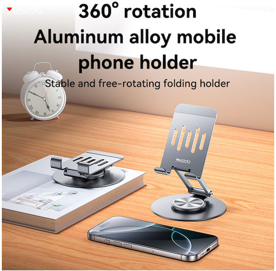 Yesido C299 Desk Stand for Mobile in Silver Color