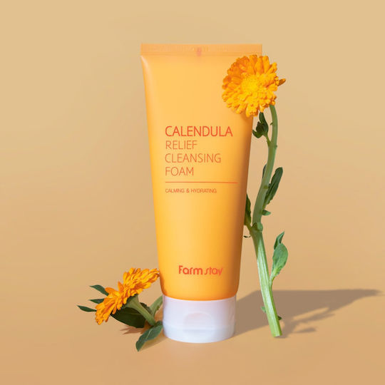 Farm Stay Calendula Relief Gesichtsreiniger Schaumstoff mit Beruhigender Wirkung 180ml