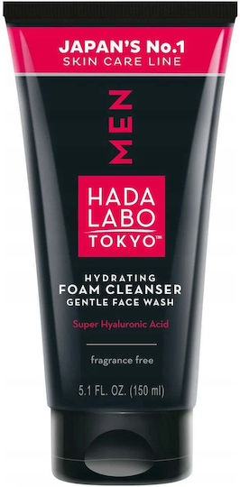 Hada Labo Tokyo Men Hydrating Foam Facial Cleanser for Men with Moisturizing Action 150ml