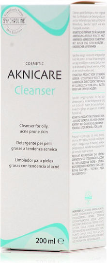 Synchroline Aknicare Lichid Demachiant Facial Pentru Controlul Sebumului și Împotriva Imperfecțiunilor 200ml
