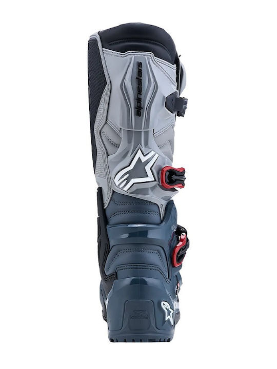 Alpinestars Tech 7 Enduro Cizme Moto Impermeabile pentru Bărbați Drystar Gri/Roșu