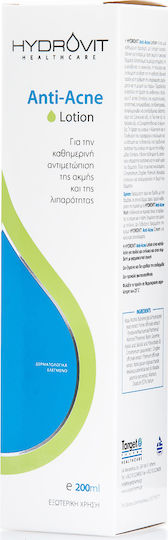 Target Pharma Hydrovit Loțiune Anti-Acnee de Curățare a Feței pentru Controlul Sebumului & Acțiune Antioxidantă 200ml