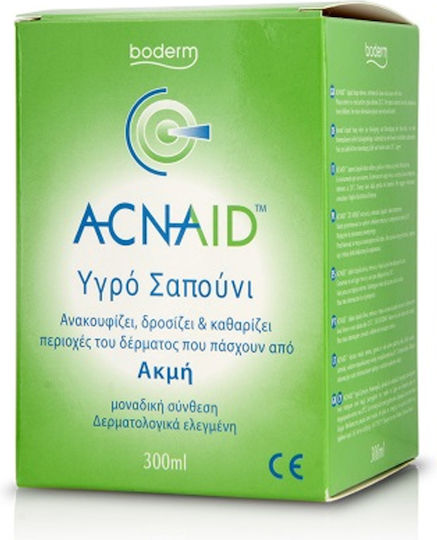 Boderm Acnaid Liquid Lotion zur Gesichtsreinigung für Kontrolle der Fettigkeit & Feuchtigkeitsspendende Wirkung 300ml