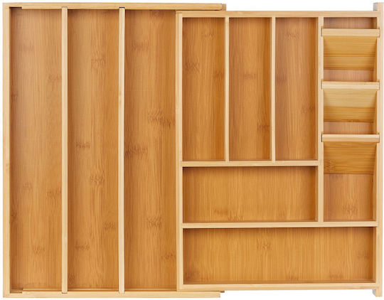Relaxdays Organizator Extensibil Pentru Tacâmuri De Sertar Din Lemn 32x42x5.5cm Bej Relaxdays Organizator Extensibil Pentru Tacâmuri De Sertar Din Lemn 32x42x5.5cm Bej