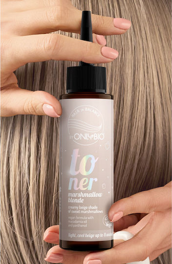 Hair Toner, Vegan, Ammonia-Free & Hydrogen Peroxide-Free, Marshmallow Blonde, Light Blonde/Beige Shade, 100ml