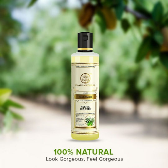 Khadi Natural Neeam & Tea Trea Liquid Cleansing Face 210ml