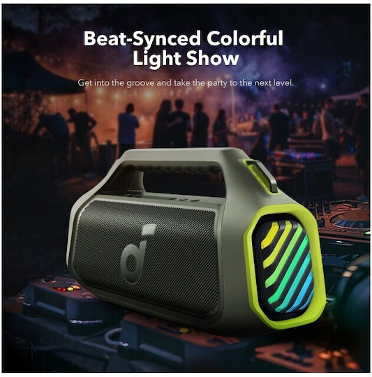 Soundcore Boom 2 Plus New Version Αδιάβροχο Ηχείο Bluetooth 140W με Διάρκεια Μπαταρίας έως 20 ώρες Πράσινο