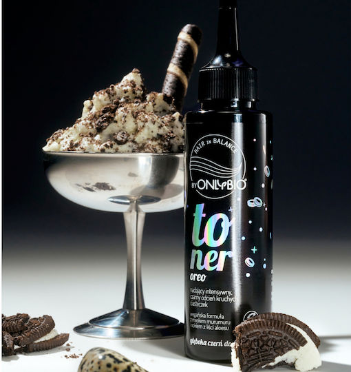 Vegan Hair Toner Without Ammonia & Hydrogen Peroxide, Oreo for an Intense Black Shade, 100ml