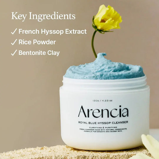 Arencia Fresh Blue Hyssop Rice Mochi Gesichtsreinigungscreme Für Kontrolle Der Fettigkeit & Aufhellung 120 g