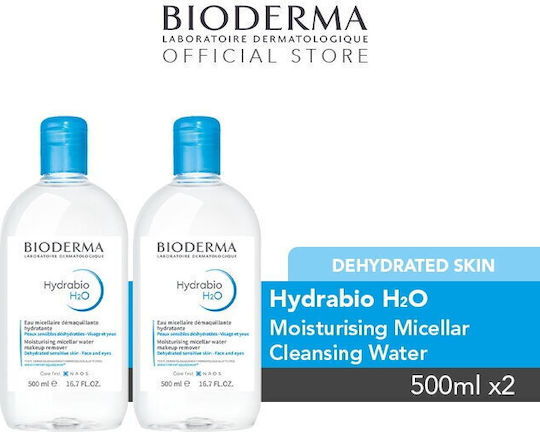 Bioderma Hydrabio H2O Micellar Water Hydrating Cleansing and Makeup Remover for Dehydrated Skin