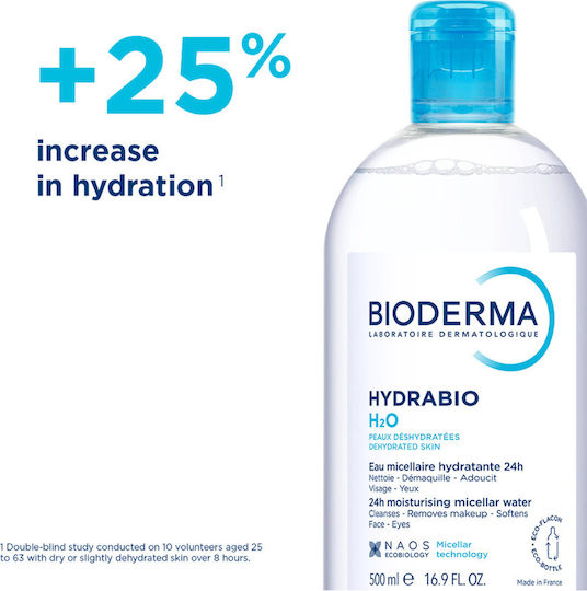 Bioderma Hydrabio H2O Micellar Water Hydrating Cleansing and Makeup Remover for Dehydrated Skin