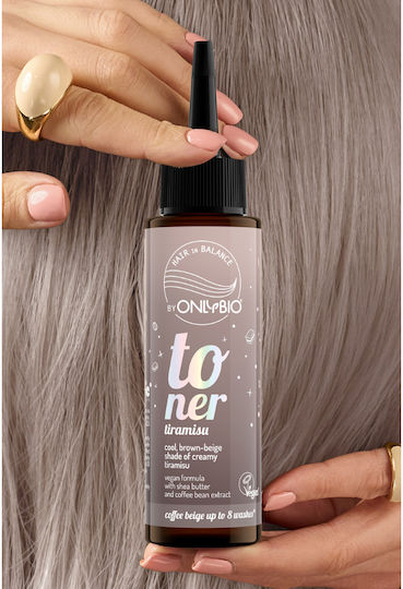Hair Toner, Vegan, Ammonia & Hydrogen Peroxide Free, Tiramisu, Brown/Beige Shade, 100ml