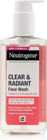 Neutrogena Clear & Radiant Liquid Facial Cleanser Against Imperfections & Brightening 200ml