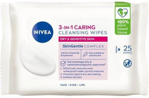Nivea Nivea Gesichtsreinigungstücher Mit Beruhigender Wirkung 25 Stück