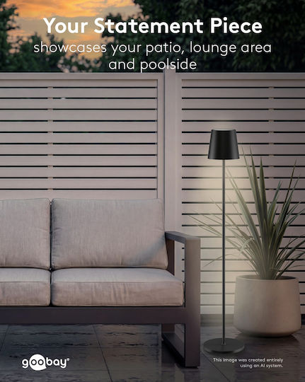 Goobay Lampadar cu LED Înălțime 122 cm cu Lumină RGBW 220 lm Negru