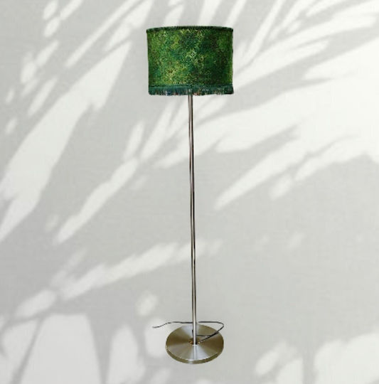Oxygen Green Ethnic Floor Lamp H155xW1.55cm. with Socket for Bulb E27 Green