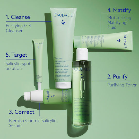 Caudalie Vinopure Gesichtsreinigungsgel für Kontrolle der Fettigkeit & Gegen Unvollkommenheiten 150 ml