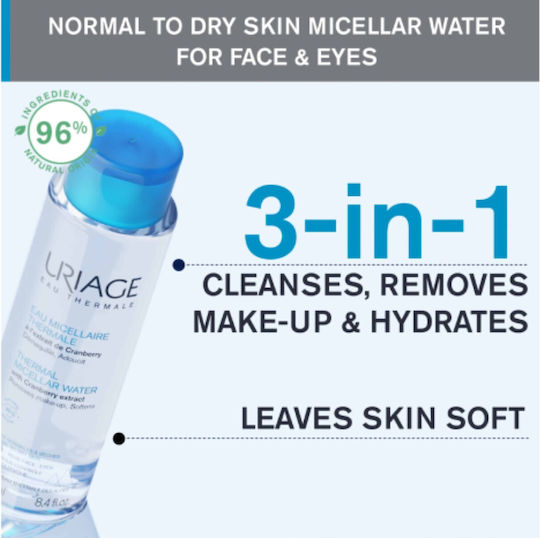 Uriage Micellar Water Face Makeup Remover 250ml