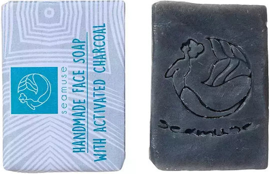 Seamuse Activated Charcoal Soap Bar Cleansing Face for Acne-Prone Skin 35gr