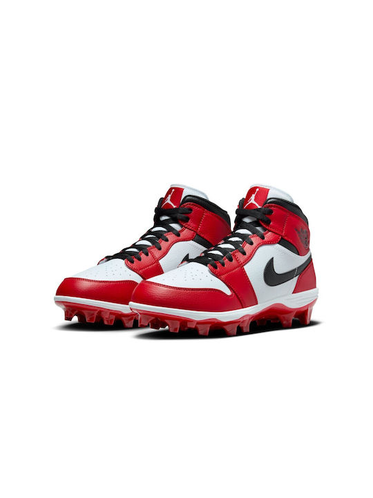 1 Mid TD Cleat Chicago Pantofi Sport Rugby Roșii Pentru Bărbați