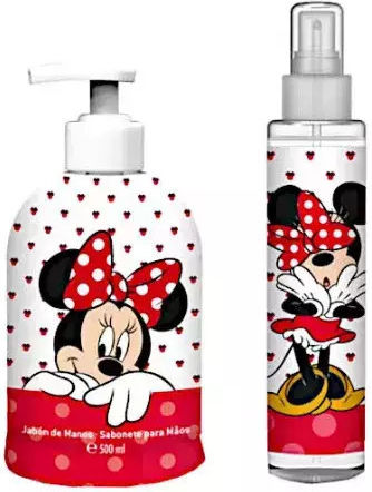 Air-Val International Minnie Mouse Set Eau De Toilette Natural Spray Set de Îngrijire 150ml & Săpun de Mâini 500ml 2 Bucăți