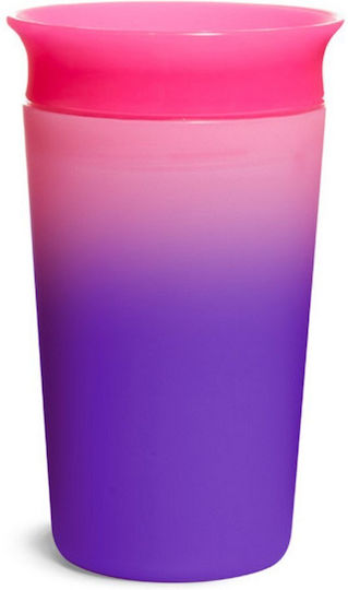Munchkin Παιδικό Ποτηράκι Miracle Color Changing από Πλαστικό Μωβ 266ml για 12m+