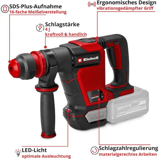 Einhell Brushless Battery Rotary Hammer 18V Solo With SDS Plus Socket