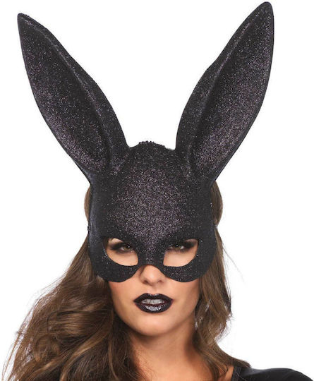 Leg Avenue Glitter Masquerade Rabbit Mask BDSM Μάσκα σε Μαύρο Χρώμα
